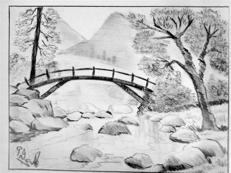 Charcoal Nature Drawings D Easy Drawing Pictures Of Nature Realistic