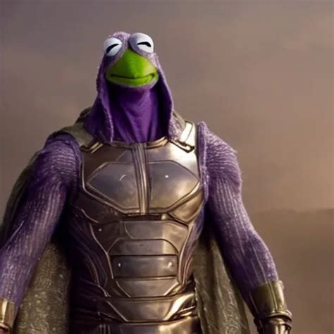 Photo Of Kermit The Frog As Thanos In Averngers Movie Stable