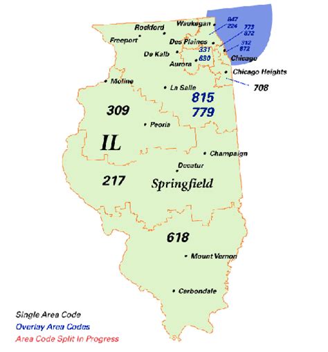 331 Area Code Map