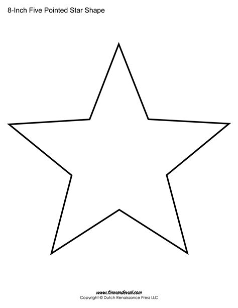Five Sided Star Shape Sherrys Place Pinterest Star Template