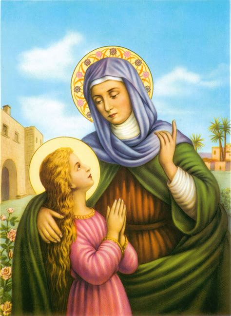 Saint Anne With The Blessed Virgin Mary Catholic Art Print