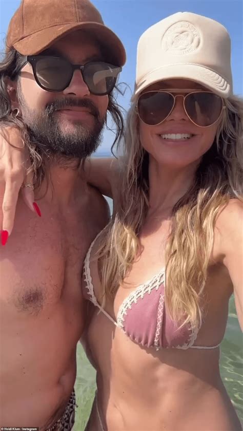 In A Pastel Pink Bikini Heidi Klum Shows Off Her Incredible Body During A Vacation In Sardinia