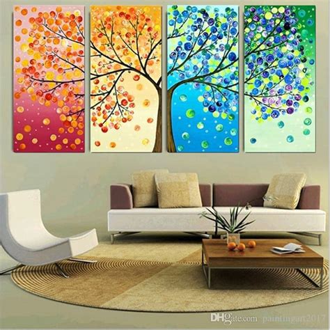 2019 Hd Printed Poster Decor For Living Room Beautiful Colorful Four