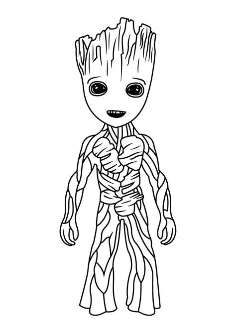 Baby Groot Coloring Page Free Printable Coloring Pages For Kids