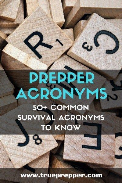 Prepper Acronyms Common Survival Acronyms To Know Survival Prepper