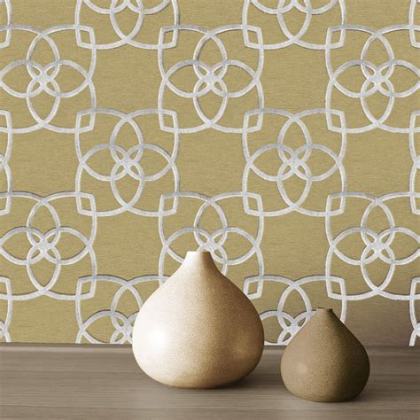 Muriva Marrakech Geometric Moroccan Metallic Textured Wallpaper