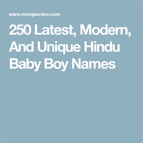 250 Latest Modern And Unique Hindu Baby Boy Names Hindu Baby Boy