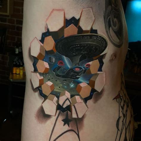They got fans inspired to commemorate their love for all things star trek with some amazing tattoos. Star Trek Tattoo By Jesse Rix : nerdtattoos
