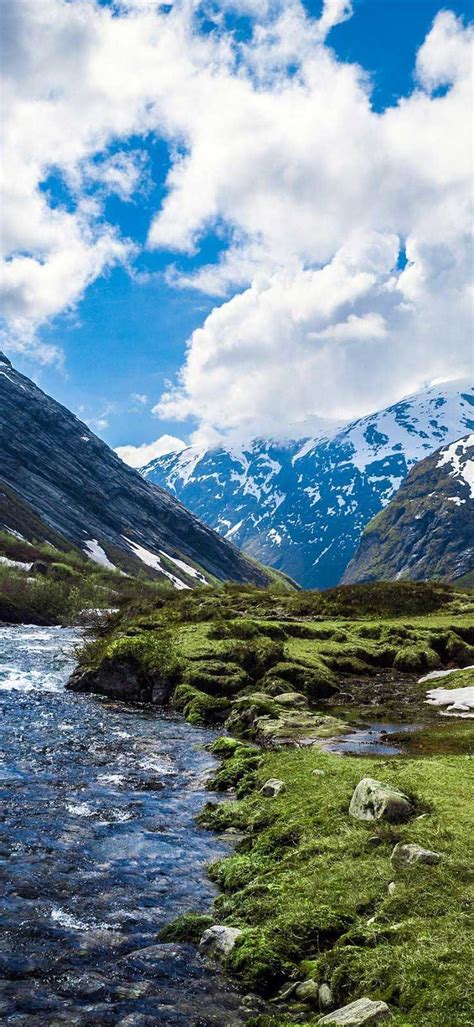 Iphone Pro Wallpaper Mountain River In Norway Wallpaper Hd In 2020