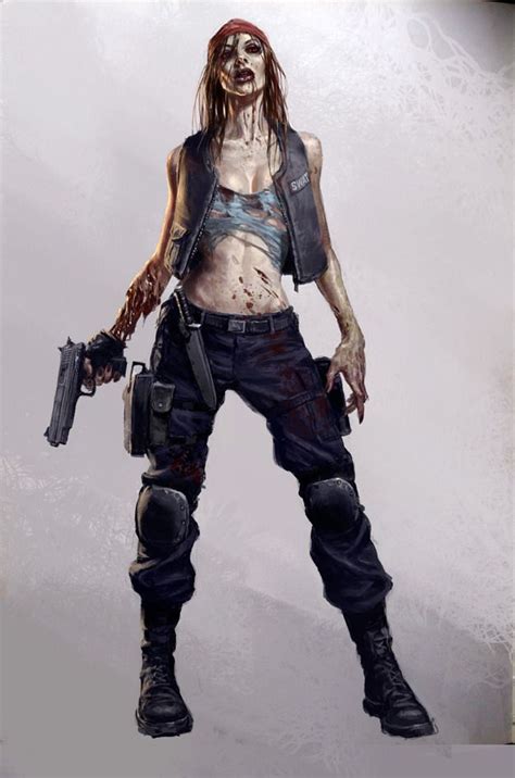 Swat Girl Zombie By Karlkopinski Zombie Art Female Character Concept Post Apocalyptic Art