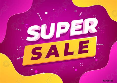 Super Sale Banner Template Design Big Sale Special Offer Stock