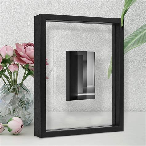 Glass Picture Frame 8x10 Floating Photo Frames Double Glass Etsy Free