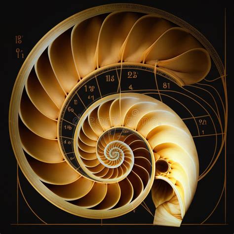 Golden Ratio And Spiral Nautilus Shell Math Proportions In Nature