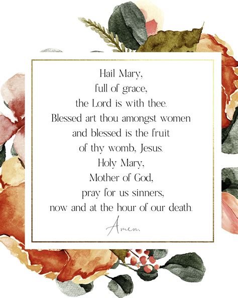 Hail Mary Prayer Printable Printable Word Searches