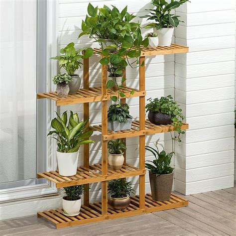 Magshion Wooden Flower Stands Plant Display Rack Choose 3 4