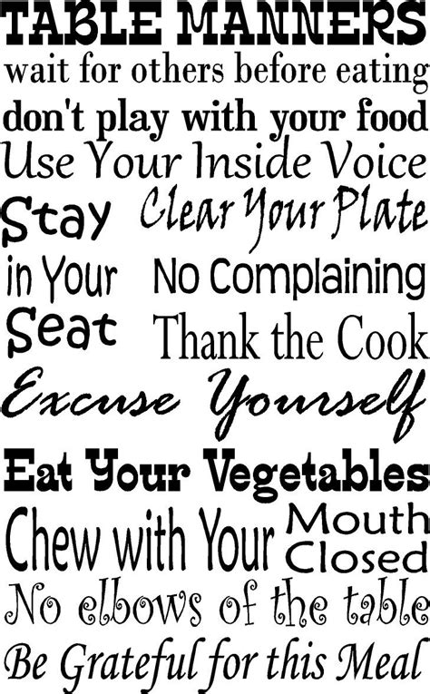 Rachel naomi remen, kitchen table wisdom being strong. Table Manners | Ang's Quotes/Sayings | Pinterest | My ...