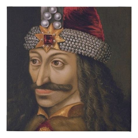 Vlad Tepes Impaler Voivode Portrait Dracula Histor Faux Canvas Print