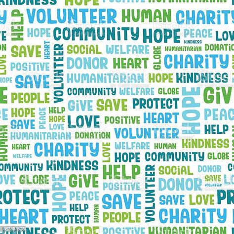 Charity Word Cloud Concept Vector Illustration Stock Illustration