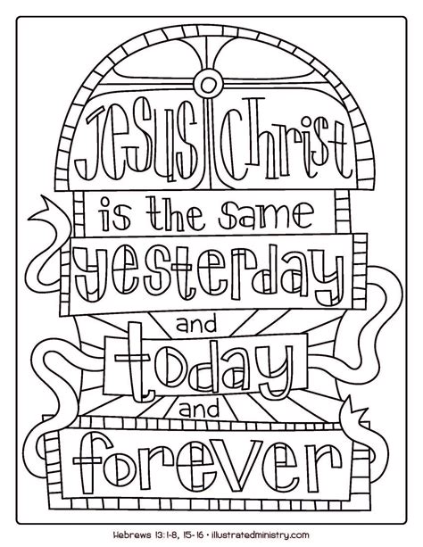 Hebrews 13 8 Coloring Page Coloring Pages