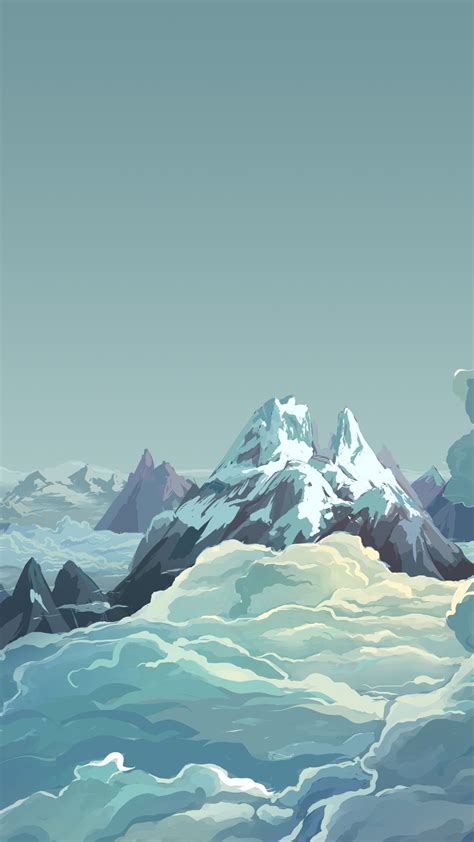 2160x3840 Artwork Illustration Mountains Sky Digital Art Sony Xperia X