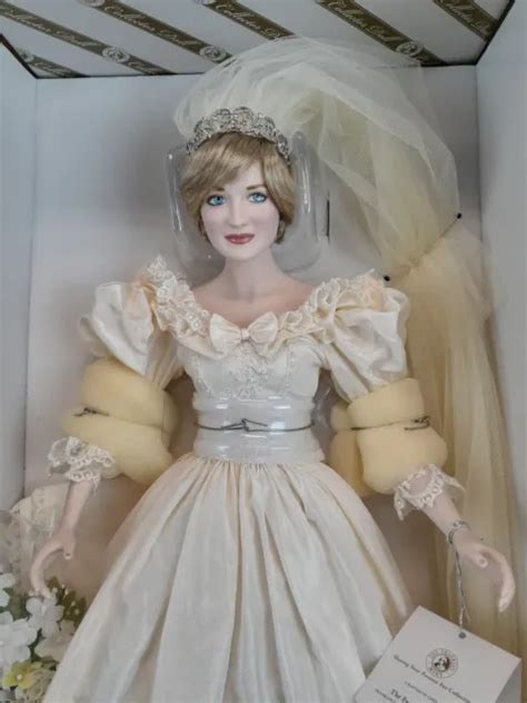 Franklin Mint Princess Diana Doll Porcelain Wedding Bride Doll Gorgeous