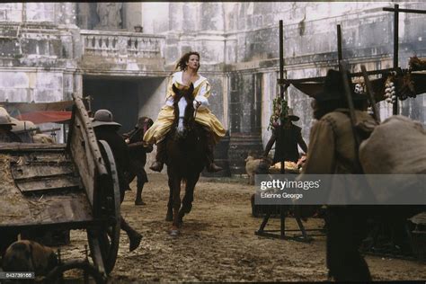 French Actress Sophie Marceau On The Set Of The Film La Fille De