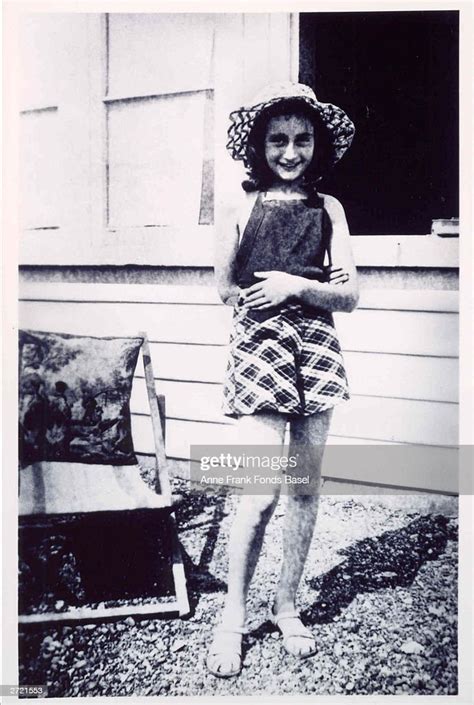 Portrait Of German Jewish Diarist Anne Frank Smiling Outside The
