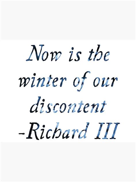 Now Is The Winter Of Our Discontent Art Print By Starwhale97 Redbubble