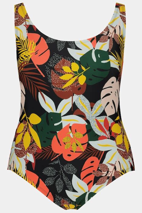 Jungle Print Front Lined Swimsuit Swimsuits Swimwear