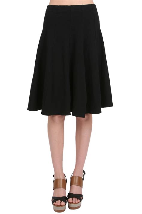 Hard Tail Fit And Flare Knee Length Skirt In Black Lyst