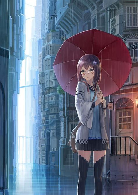 Anime Girl In The Rain Umbrellas Pinterest Posts The Ojays And Rain