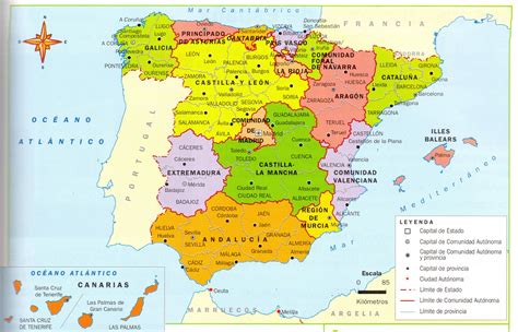 Antonio Alonso España Geografia Mapa De Las Comunidades Autónomas Y