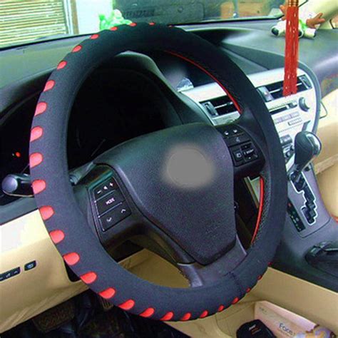 Red And Black Foam Steering Wheel Coverglove Softpadded Carvan
