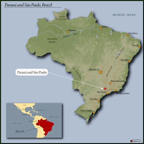 Mapa Parana E Sao Paulo