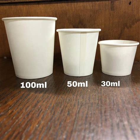 30ml 50ml 100ml Paper Sampling Cup White 100± Pieces Sample Cup