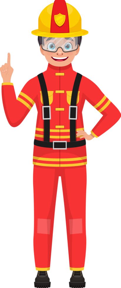 Boy Firefighter Clipart Design Illustration 9342558 Png