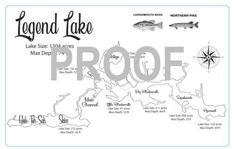Legend Lake Map 3d Wood Laser Engraved Map Etsy