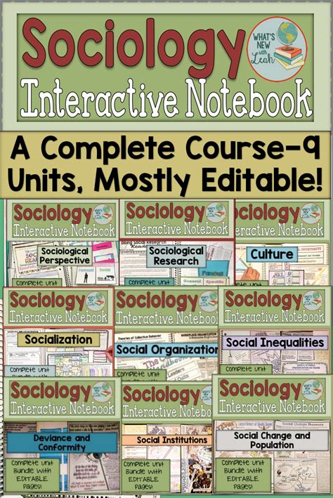 sociology interactive notebook complete course curriculum mega bundle sociology curriculum