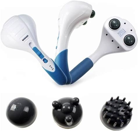 Kingear Double Head Handheld Electric Massager Percussion Action For Deep Kneading