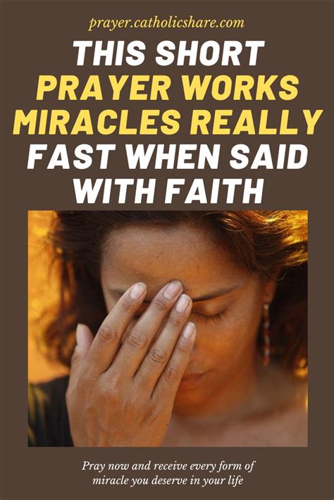 This Short Prayer Works Miracles Really Fast When Said With Faith