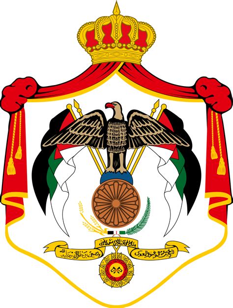 She modeled it on a design she found in the butler family records (on right; Coat of arms of Jordan - Wikipedia