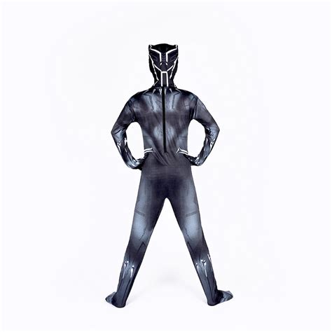 Hot ℗ Black Panther Cosplay Kids Child Boys Black Panther Muscle