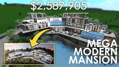 Bloxburg Mega Modern Huge Mansion Tour 2587905 Youtube