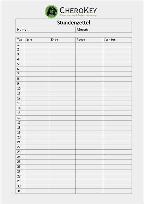 35 Fabelhaft Stundenzettel 2018 Vorlage Bilder Vorlagen Wochenplan