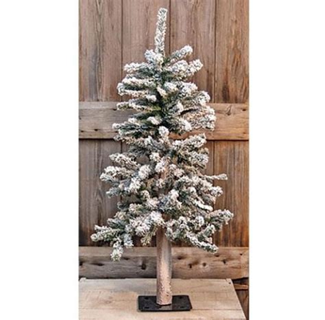 36 Inch Flocked Alpine Christmas Tree The Weed Patch