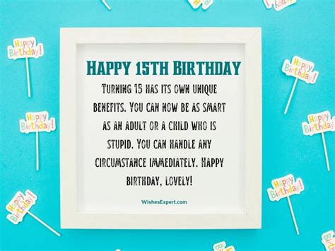 35 best 15th birthday wishes and messages