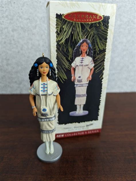 Hallmark Ornament Native American Barbie 1996 Doll Peddlar