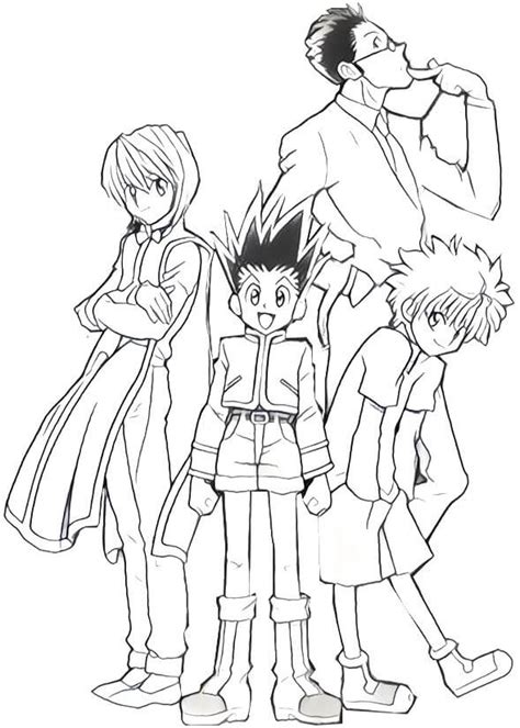 Hunter X Hunter Characters 1 Coloring Page Free Printable Coloring