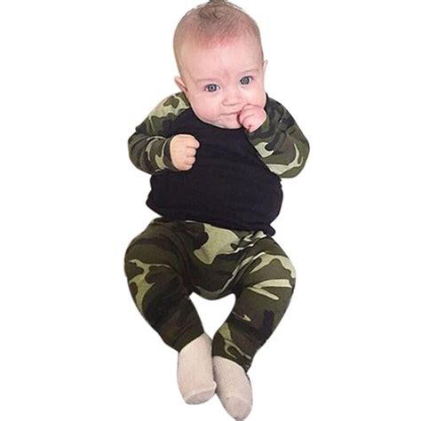Buy Fashion Camouflage Newborn 2pcs Baby Boys Toddler