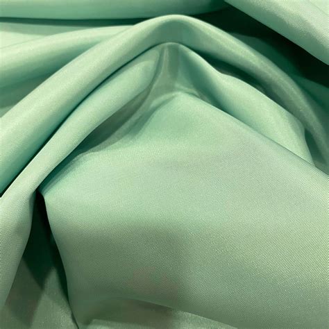 Nile Green 100 Acetate Lining Fabric — Tissus En Ligne